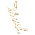 "Blessed" Cursive Script Charm in Shiny Gold
