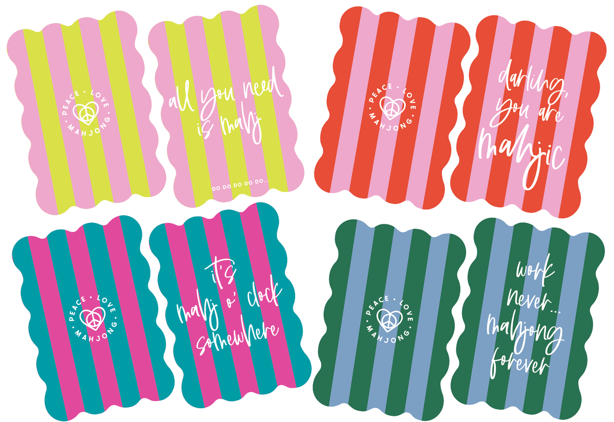 Stripes Mahjong Tile Shufflers (Set of 2)