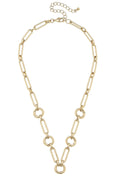 Lilah Multi-Charm Collector Necklace Base in Shiny Gold